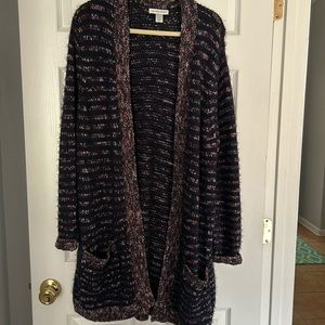 Christopher and Banks heavyweight purple Cardigan, size XL